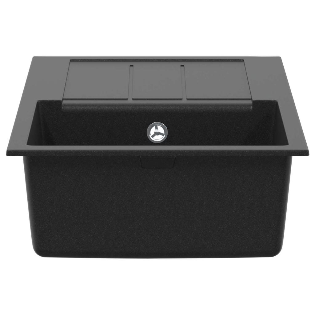 Black Kitchen Sink 780 X 500 Mm Made of 80percent Quartz and 20percent Resin