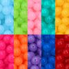 20pcs 16mm Jelly Color Acrylic Beads Round Loose Spacer Beads For Jewelry Making DIY Bracelets Necklace Phone Key Chain Supplies