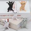 5pcs Dancing Cat Pen Holder Stand PVC Mini Desk Decor Cute Anime Figures Office Stationery Organizer for Students Gift