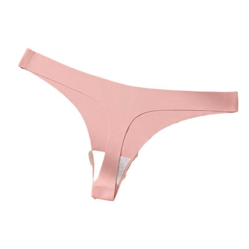 Ice Silk Seamless Thong Panties Plus Size Sexy Triangle Women’s Panties
