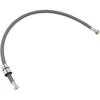 50cm/60cm/85cm F1/2 M15*1 Nylon Braided Flexible Water Hose for Kitchen Pull Out Faucet Hose Spinning Tube Black Gray Plumbing(50cm Gray)