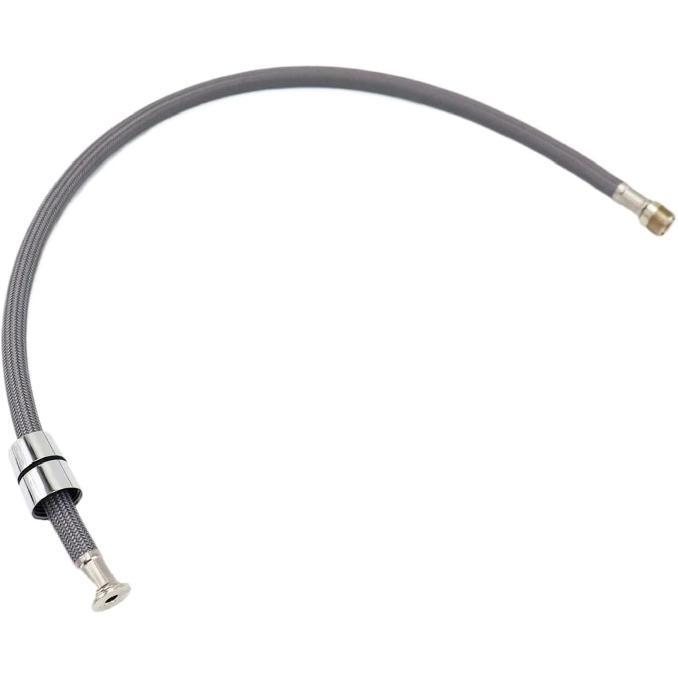 50cm/60cm/85cm F1/2 M15*1 Nylon Braided Flexible Water Hose for Kitchen Pull Out Faucet Hose Spinning Tube Black Gray Plumbing(50cm Gray)