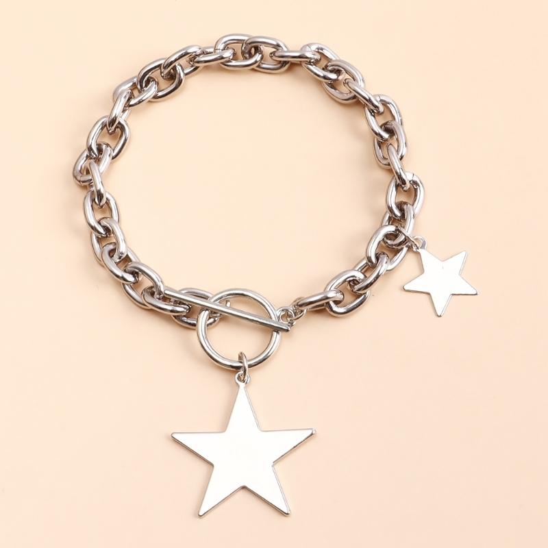 Collarbone Chain Temperament Simple Metal Five-pointed Star Necklace Bracelets