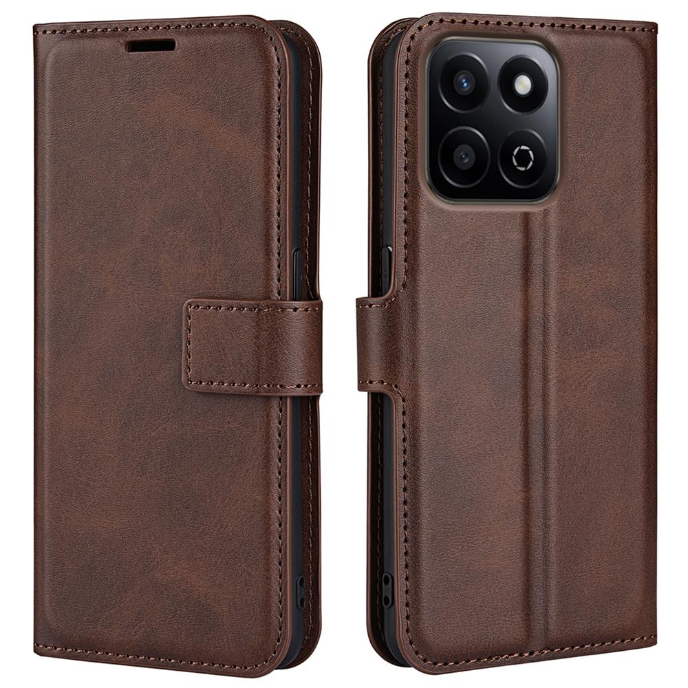 For Honor 200 Smart 5G/X7c 4G Stand Case Anti-Scratch Calf Texture Leather Phone Cover