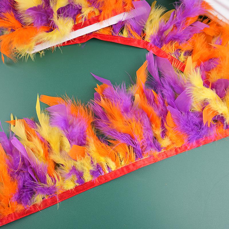 

Полоски перьевой ткани ручной работы для самодельных украшений и украшения юбок