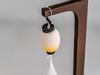 Obon Decorations: Chirimen Hanging Obon Lantern and Lotus Ornament (57-109) - Chirimen, Spirit Shelf, Obon Lantern, First Obon, New Obon, Made in