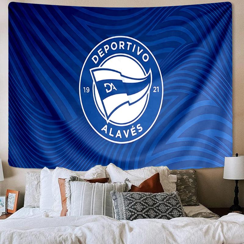 1PC Deportivo Alaves Emblem Tapestry, Unique Design Tapestry, Wall Decor for Bedroom,Livingroom, Playroom,Heartwarming Fan Holiday Gifts