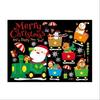 Festival Atmosphere Dress Up Christmas Train Sticke Childrens room Bedside Shop Window Glass Scene Arrangement