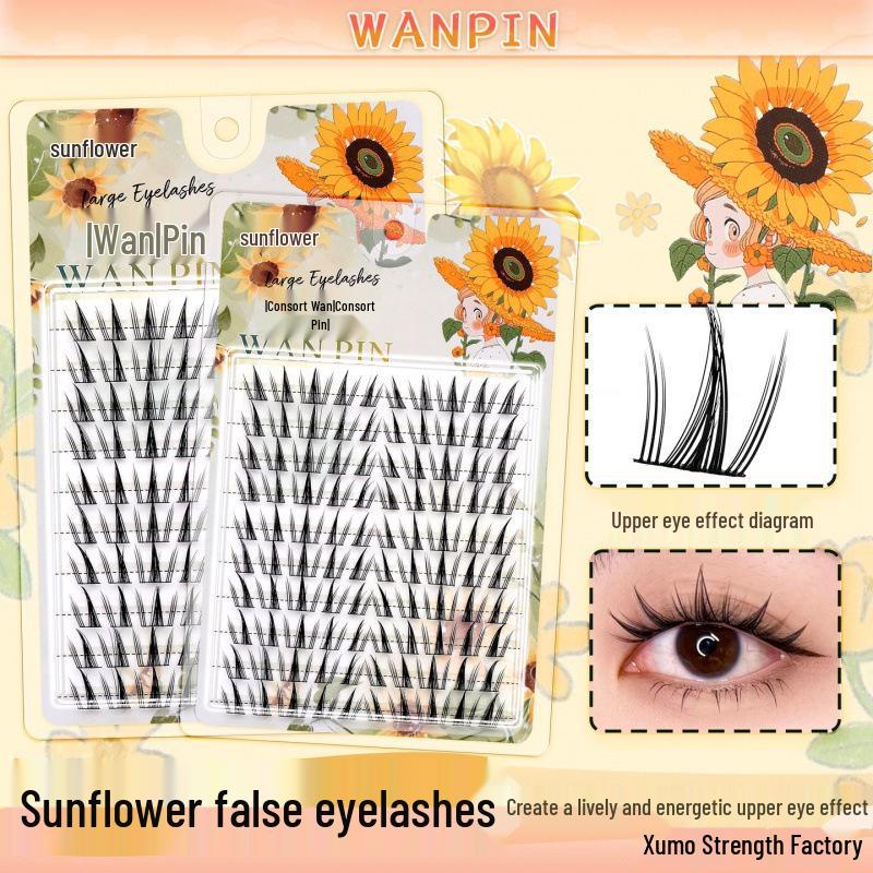 Sunflower Manga Style Natural Thick False Eyelashes - Pure Desire Butterfly Trilogy for a Lazy Girl s Look No Tools