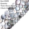 Natural Shell Gray Black Mop Beads Loose Mother of Pearl Shell Beads Charm DIY Bracelets Earrings Jewelry Accessories Wholesale