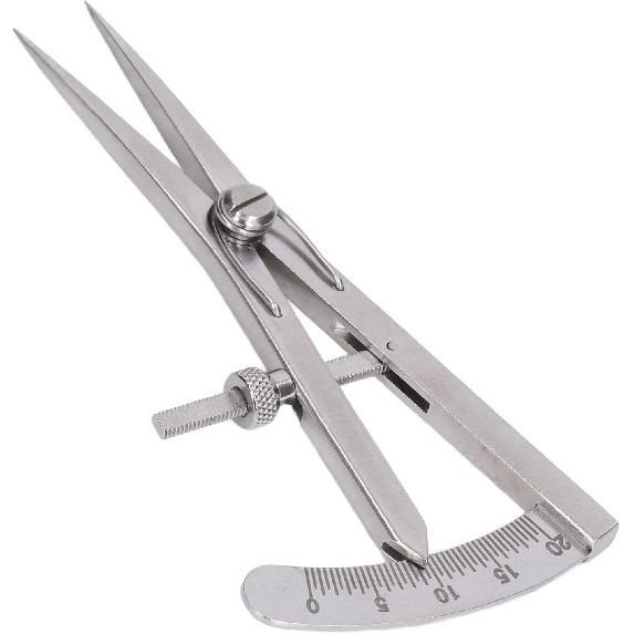 Marking Gauge, Metal Compass Multipurpose High Accuracy Adjustable for Leather Trimming Projects(Screw lock type marking gauge)