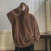 Men's Winter 2024 Casual Knitted Hooded Sweater - Button Design Pullover