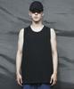 Deumakeu Sleeveless Long Layered Slit T-Shirt Black