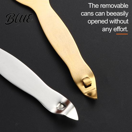 Colorful Bottle Opener And Can Opener Durable Stainless Steel Design Double-Head Pry Cap Manual Punch Multi-Functional Portable Kitchen Bar Tool
