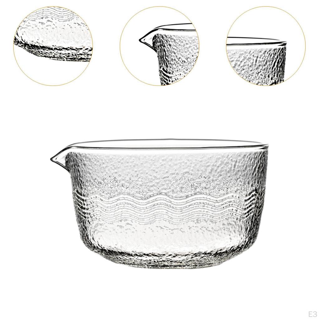 Klare Glasschale für Matcha-Teezeremonie, Handgefertigte Chawan Grün