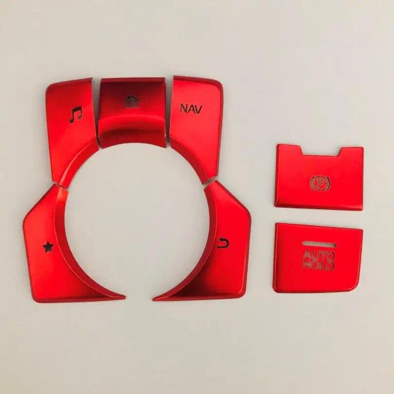 Right Hand Drive Handbrake Parking Brake AUTO HOLD & Multimedia Button Cover Frame Trim Sticker For Mazda 3 CX-3 CX-4 CX-5 CX-8