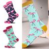 5 Pairs Novelty Funny Unisex Colorful Flamingo Pattern Crew Socks Hosiery for Everyday Wear School or Outdoor Activity