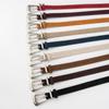 Ladies Belt Silver Needle Buckle Frosted Velvet Retro Jeans Decorative Premium Leather Belt Women