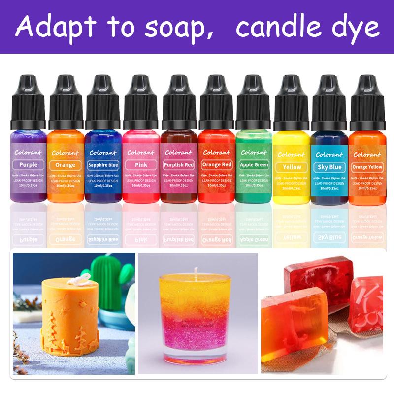 10ml Candle Soap Pigment Liquid Colorant for DIY Aromatherapy Candle Resin Coloring Dye Handmade Crafts Jewelry Making Supplies