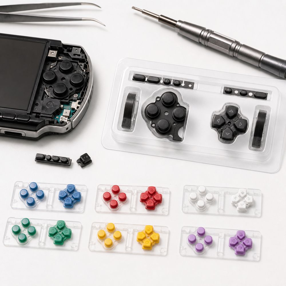 LR Buttons Button Replacement Kit 1Set PSP Button Set for PSP3000 Replacement Button Kit