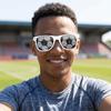 Plastic Decorative Glasses Frame Lightweight Football Sunglasses Soccer Sunglasses  Sports Event