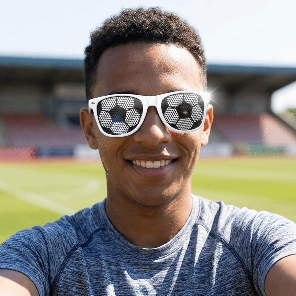 Plastic Decorative Glasses Frame Lightweight Football Sunglasses Soccer Sunglasses  Sports Event