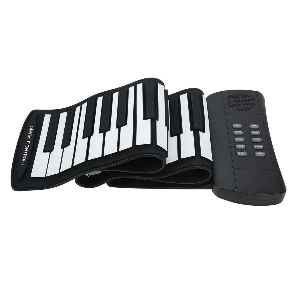 Hand Roll Piano 61 Key Foldable Silicone Rechargeable Electric Keyboard Musical Instrument