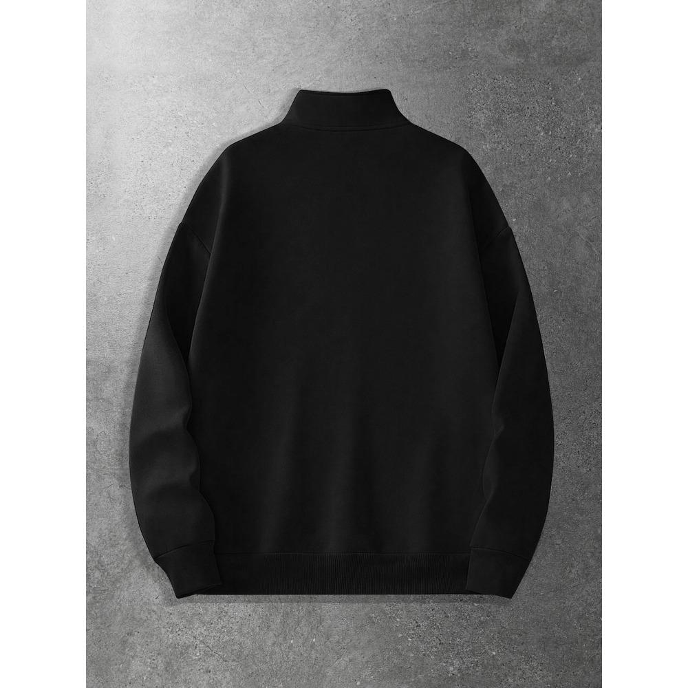 Gothic Printed Zipper Stand Up Collar Shirt, Fashionable Streetwear Zipper Sweatshirt Is an Ideal Choice for Matching Fashionable Clothing