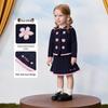 PawinPaw Girls' Cartoon Bear Knitted Cardigan & Skirt Set