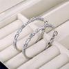 Luxury  Sterling  Hoop Earring Inlaid CZ Stone Engagement Wedding Party Big Round Circle Female Earrings for Women