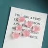 Matte Frosted Tea Rose Resin Earrings Studs for DIY Jewelry