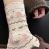 Christmas Island | Korean Style Wool Socks Thickened Medium Tube Socks Children'S Point Yarn Retro Thermal Stacking Socks