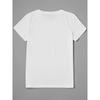 European Size Women'S Plus-Size T-Shirt- White Crew Neck Casual Everyday Shirt with Positive Message, Loose Fit Breathable Top for All Seasons