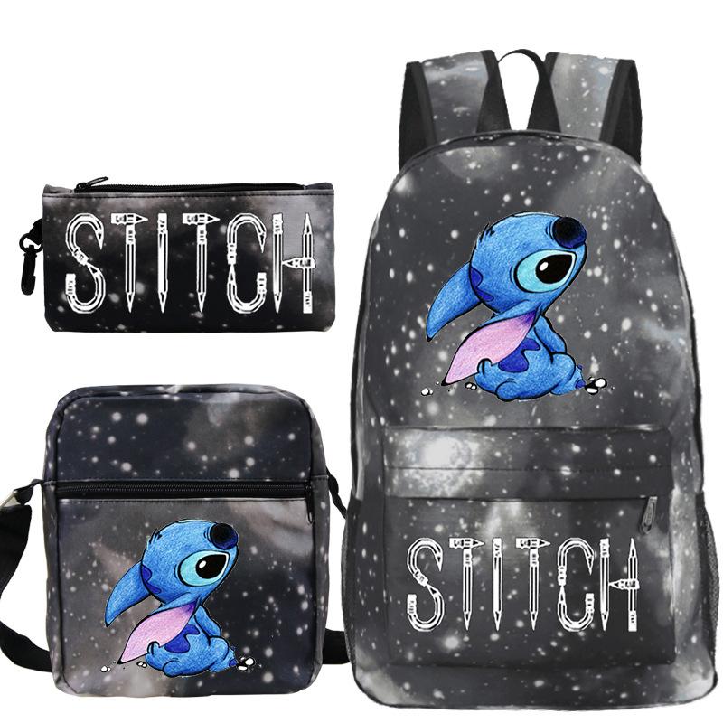 Children'S Backpack Cartoon Printed Schoolbag Shoulder Bag Pencil Case Set