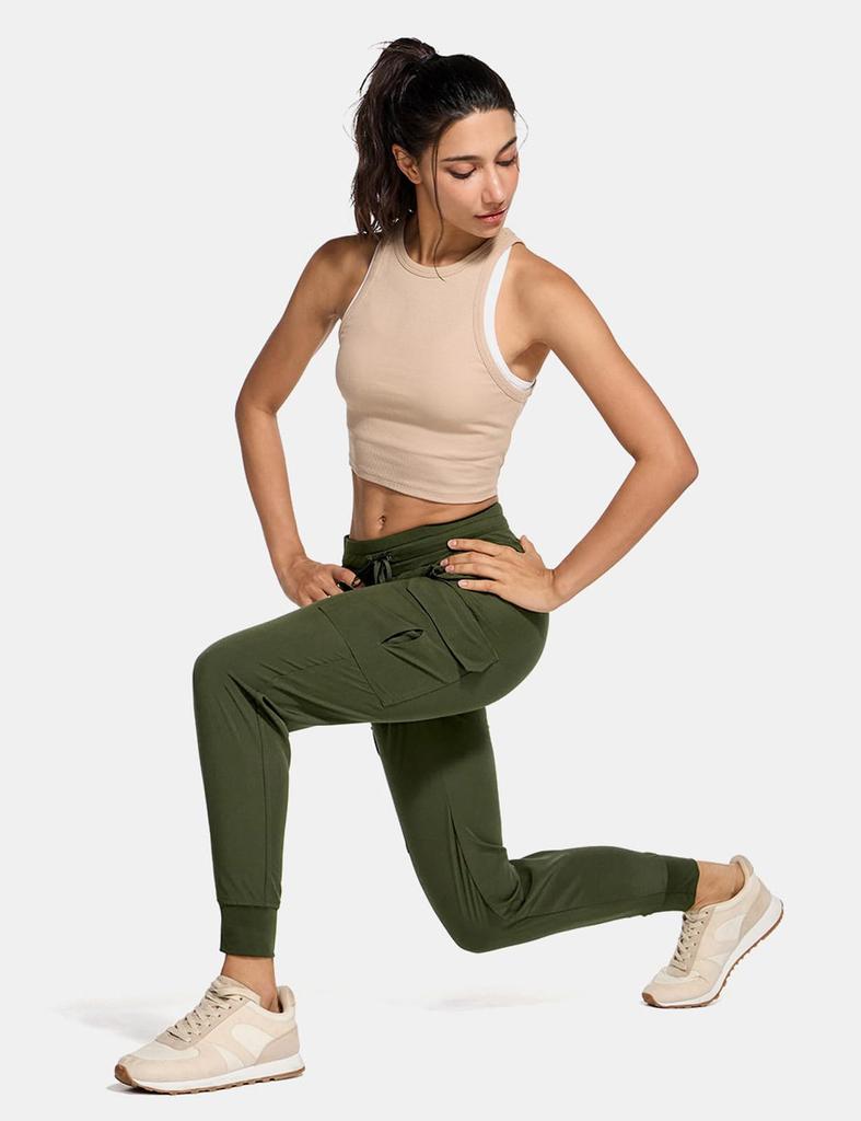 CQR Cargo UV Jogger Locker Elastischer Bund mit Verstellbarem und Outdoor-Lauf-Damenhose, Feuchtigkeitstransportierend, Schnelltrocknend, Schutz, Leichtgewicht,