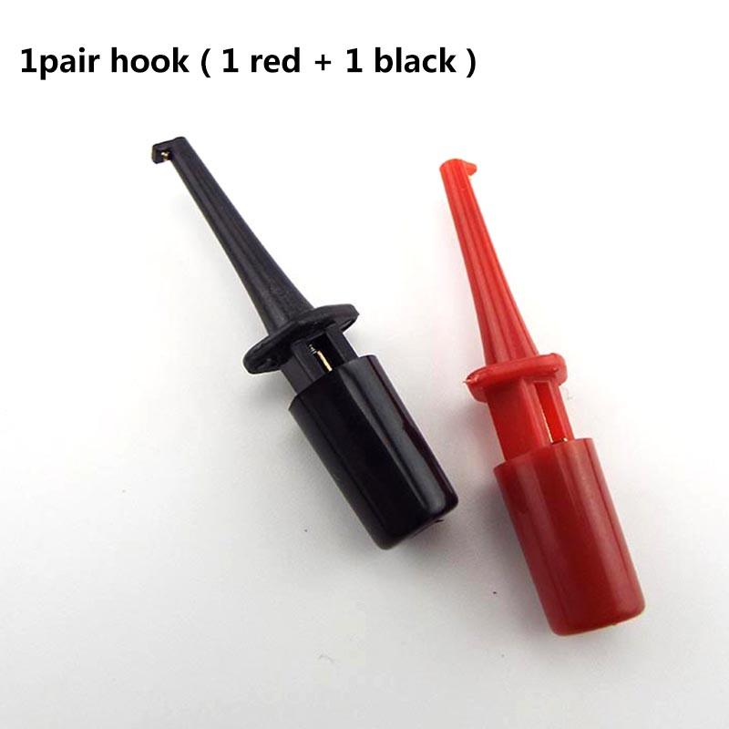 

Red black Test Hook Clip With Male female Head Dupont Line Transistor Tester Hook For Electrical Type Instrumentation 1pair hook