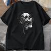 Music Forever Tops Tees 2024 Mens T Shirt DJ Skull Tshirt Headphone Skull Print T-shirt Cotton Fabric Clothes Grey Shipping