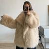 Cappotto in pelliccia sintetica di lusso da donna inverno spesso caldo manica lunga colletto couverture cappotto femminile elegante capispalla da donna