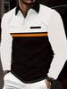 Mardi Gras Themed Long Sleeve Polo Shirt, Unique Carnival Mask Pattern