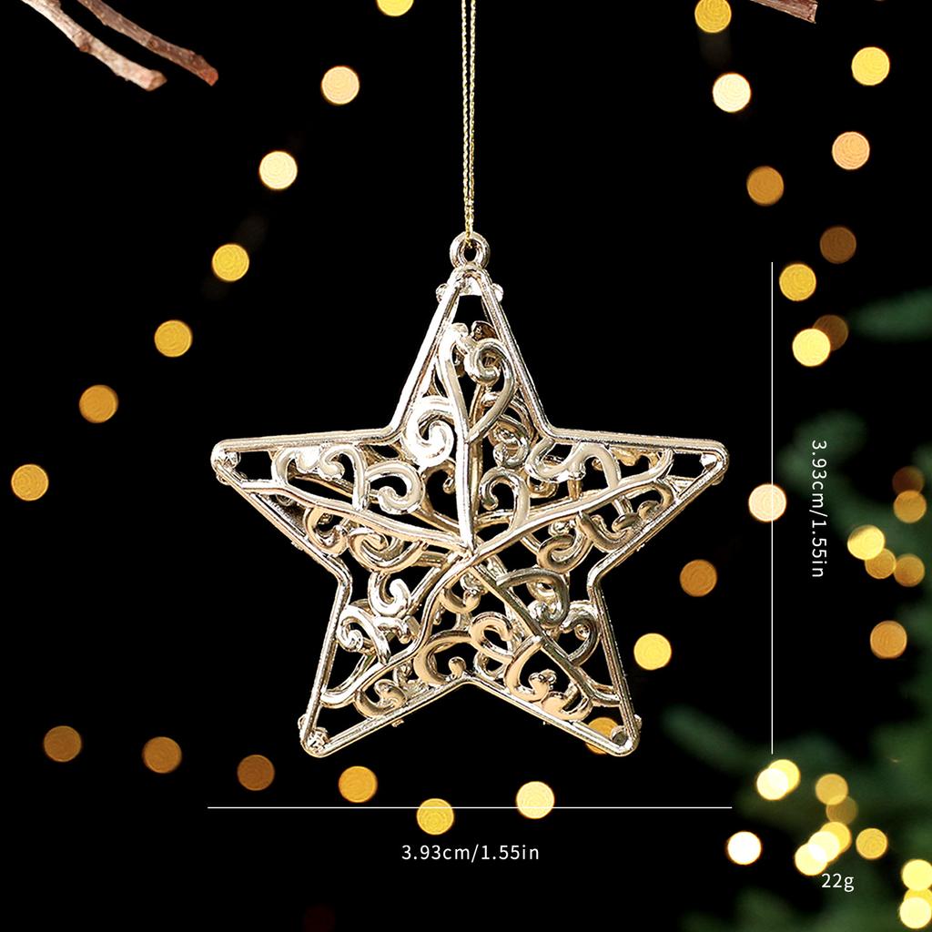 Creative Gold Christmas Hanging Decoration Angel Snowflake Butterfly Dragonfly Christmas Tree Ornament Festival Favors Shopwindo