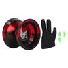 Kids Yoyo Ball Unresponsive Bearing Stable Rotation Alloy Yoyo Toy with Glove Rope for Children