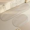 Kitchen Carpet PVC Waterproof Oil-proof Wash-free Wipeable Easy-to-care Floor Mat Oval Long Strip Soft Leather Non-slip Area Rug