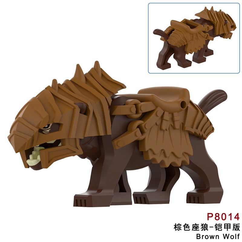 Magic Middle Series Classic Animals Building Blocks Creative War Mount Elk Boar Wolf DIY Bricks Toys For Children Christmas Gift