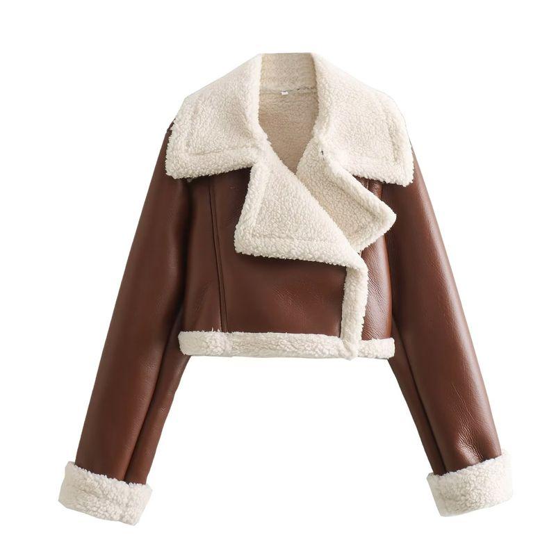 Fashion Kaslead Lapel Short Jacket Outwear