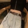 Modern Womens Black Decorative Wide Denim Belt For Effortless Summer Trends Fashion