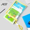 Dustproof File Protection Sleeve Clear Expanding Folder, with Hand Strap, Macaron Color Lightweight Student Test Paper Holder Waterproof Plastic