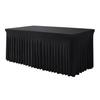 4ft 6ft Sizes Stretch Table Skirt Tutu Ruffled Tablecloth Table Cover Classroom Teacher Desk Back to School Supplies