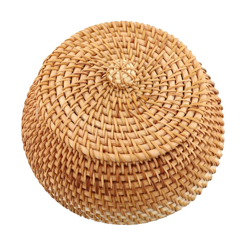 Aufbewahrungsbox Rattan Geflochtener Aufbewahrungskorb Multifunktional Robust Vietnamesische Herbstranke 1 Stück Tragbar Praktisch Mit Deckel Design