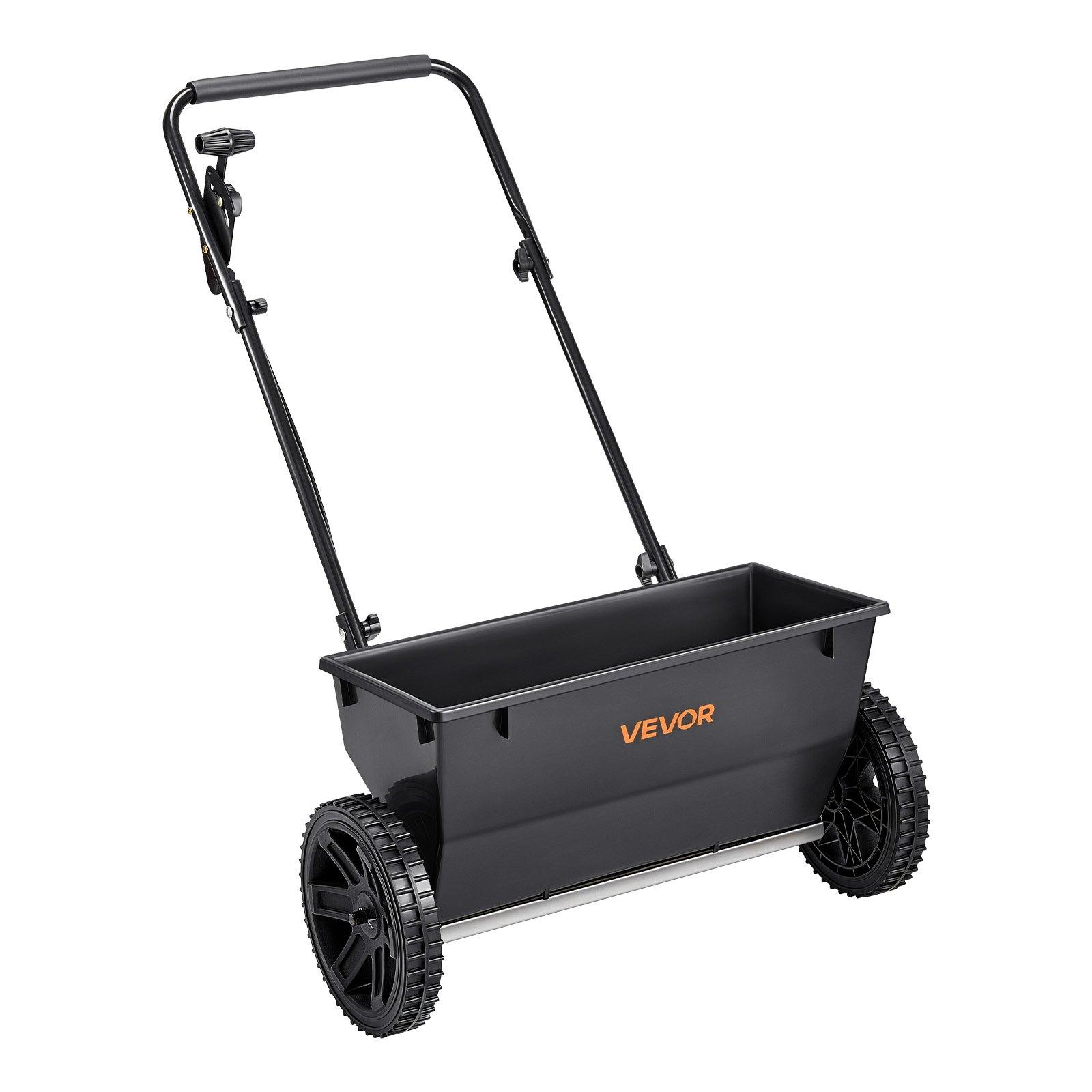 VEVOR Walk-Behind Push Spreader, 50LBS Capacity