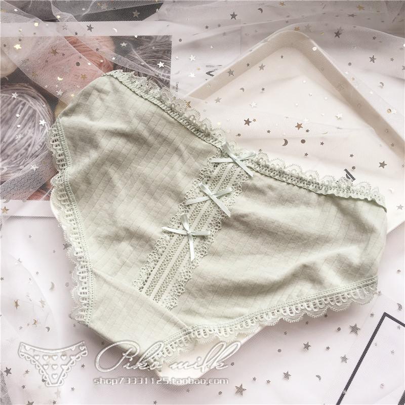 Roztomilá holčičí mašlička boky krajka elastické velké pohodlné nízké dámské kalhotky